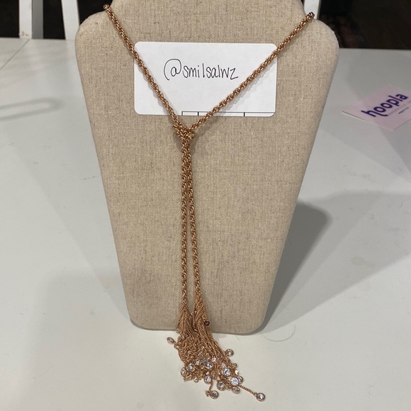 Kendra Scott Sloane Lariat Necklace Rose Gold - Picture 1 of 3